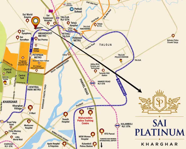 Paradise Sai Platinum Kharghar - Location Map