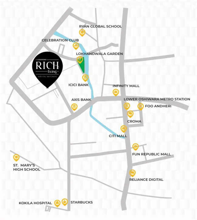 DGS Sheetal Sky Andheri - Location Map