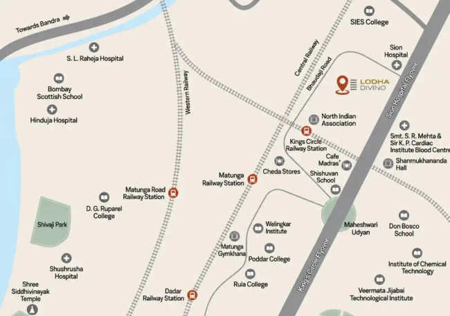 Lodha Divino Matunga - Location Map