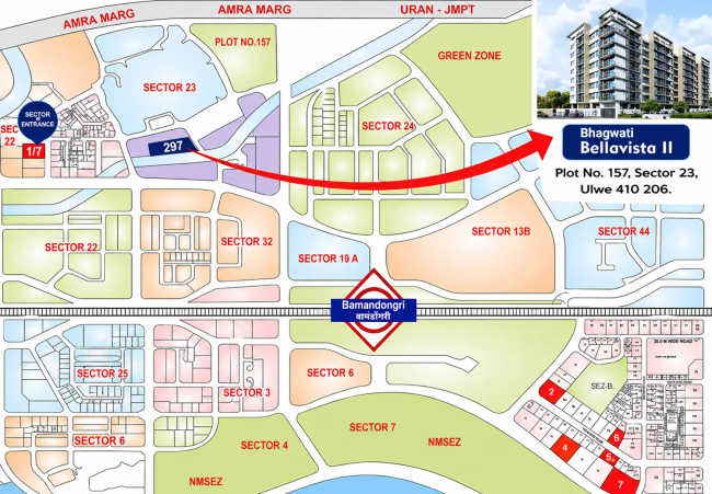 Bhagwati Bellavista II Ulwe - Location Map