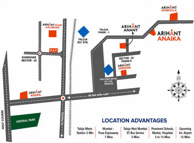 Arihant Anaika Taloja - Location Map