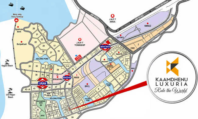 Kaamdhenu Luxuria Dronagiri - Location Map