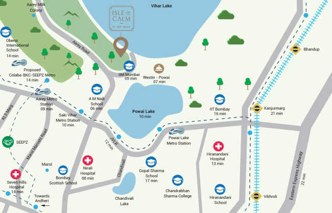 GHP Whispering Woods Powai - Location Map