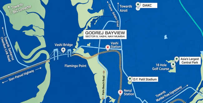 Godrej Bayview Vashi - Location Map