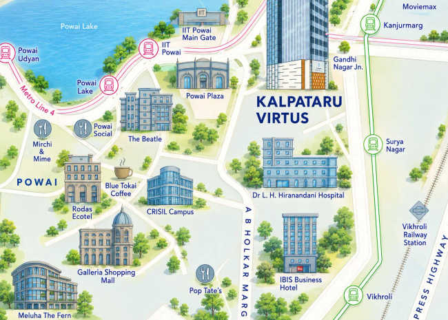 Kalpataru Virtus JVLR Vikhroli - Location Map