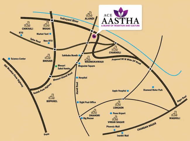 Jhamtani Ace Aastha Charholi - Location Map