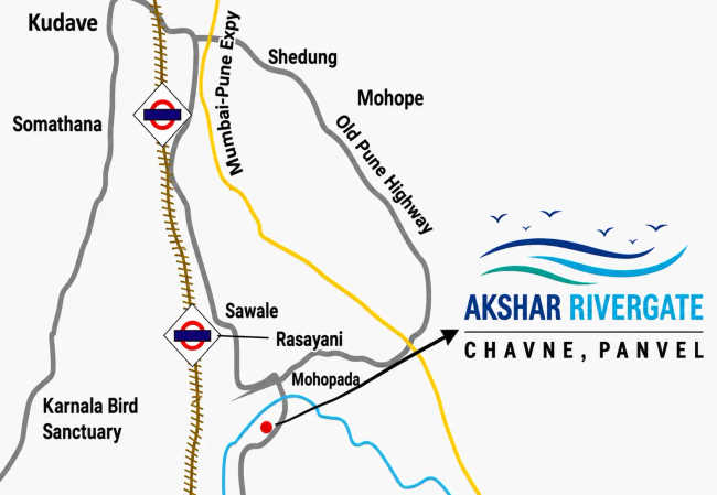 Akshar River Gate Panvel - Location Map