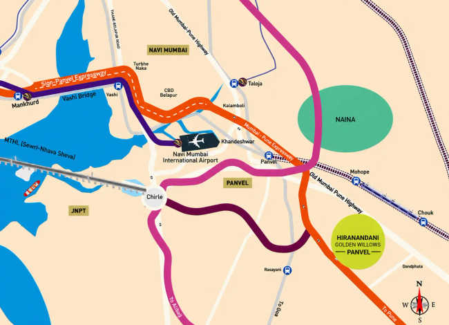 Hiranandani Golden Willows Panvel - Location Map