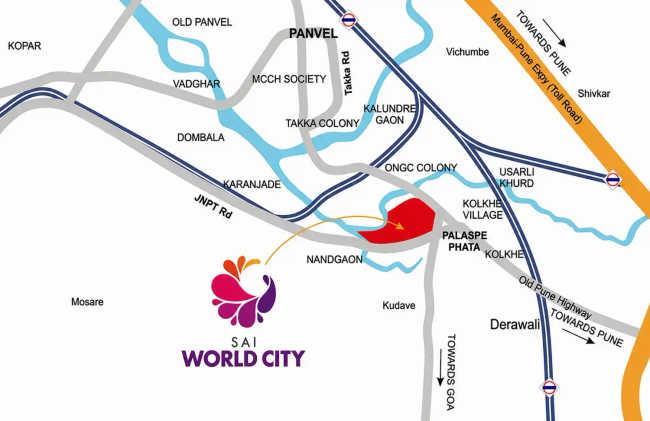 Sai World City Panvel - Location Map