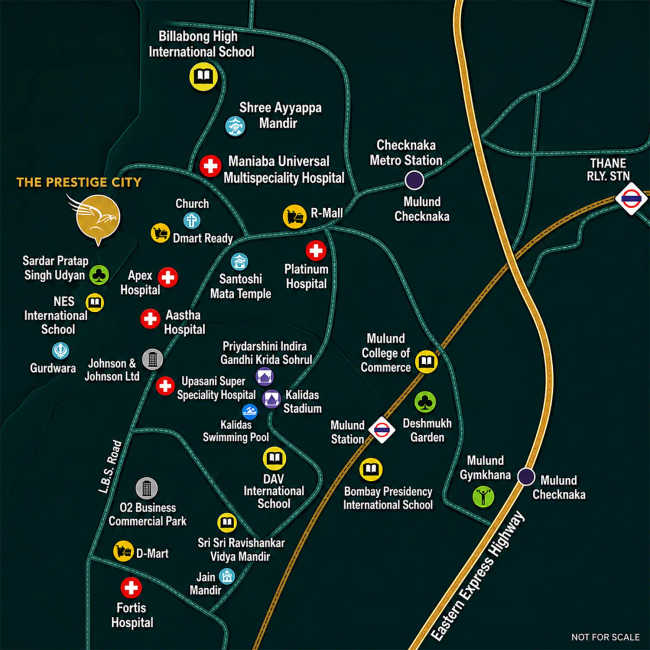 Prestige Siesta Mulund - Location Map