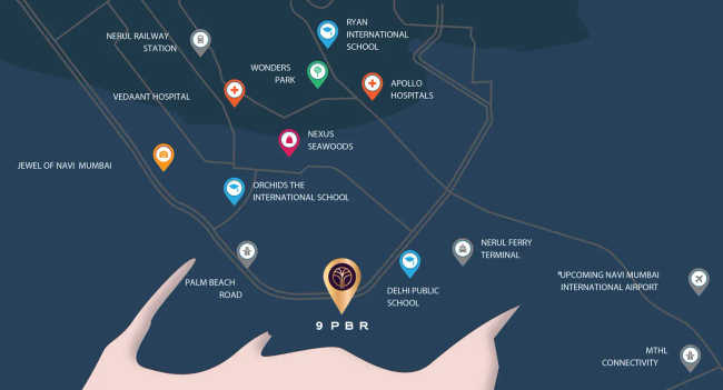 Adani 9 PBR Nerul - Location Map