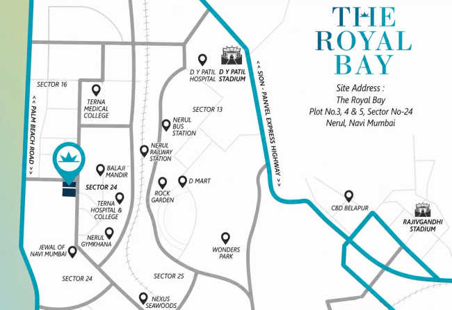 TPV The Royal Bay Nerul - Location Map