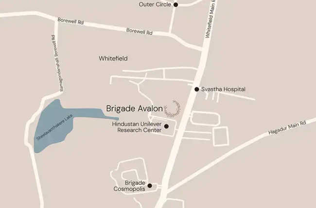 Brigade Avalon Whitefield - Location Map