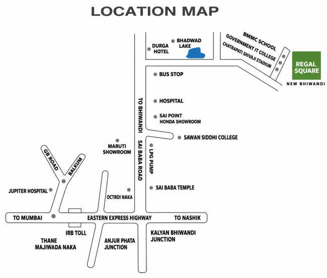 Regal Square Phase II Bhiwandi - Location Map