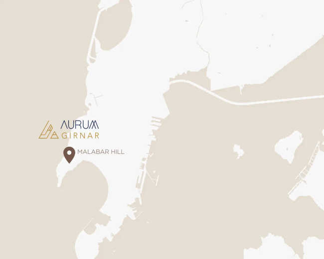 Aurum Girnar Malabar Hill - Location Map