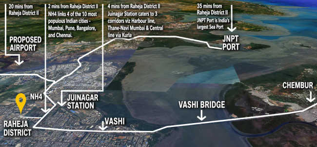 Raheja District 2 Juinagar - Location Map
