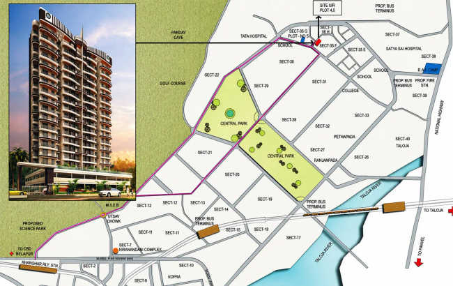 Sai Wonder Kharghar - Location Map