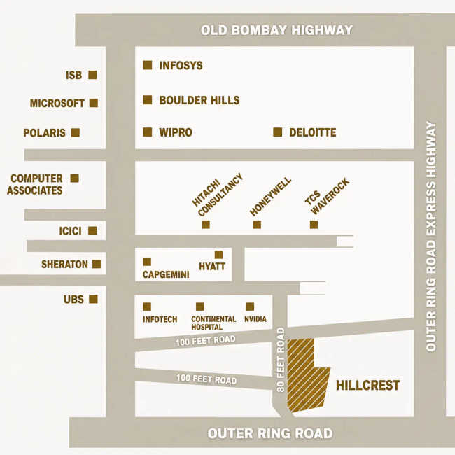 Hillcrest by Pacifica Nanakramguda - Location Map