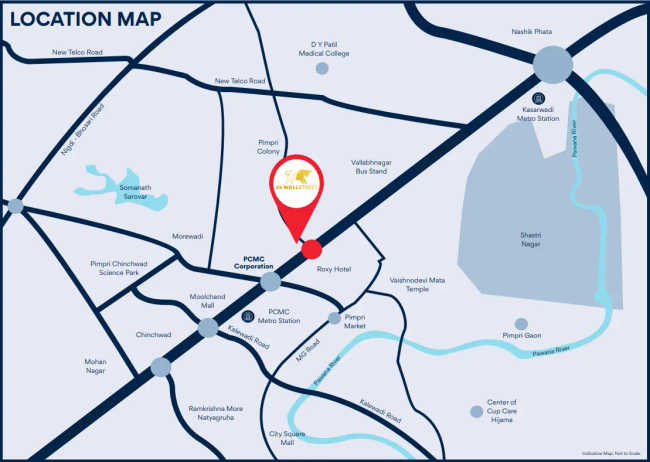Geeta 24 WallStreet Pimpri Chinchwad - Location Map
