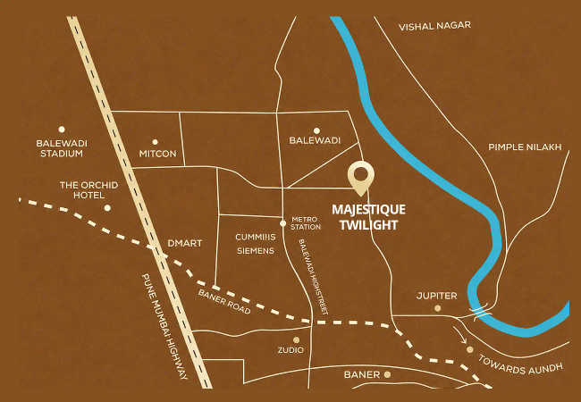 Majestique Twilight Balewadi - Location Map