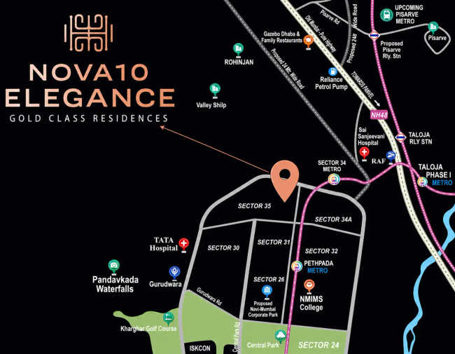 Apex NOVA 10 Elegance Kharghar - Location Map