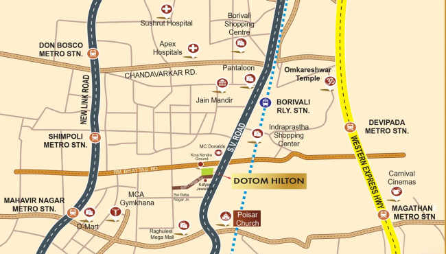Dotom Hilton Borivali - Location Map