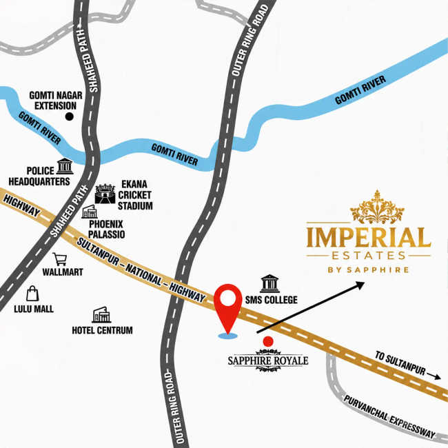 Sapphire Imperial Estates Kasimpur Biruha - Location Map