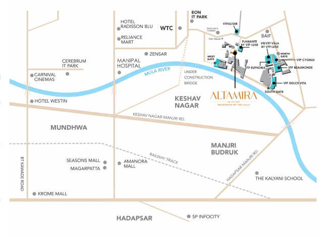 VTP Altamira Kharadi - Location Map