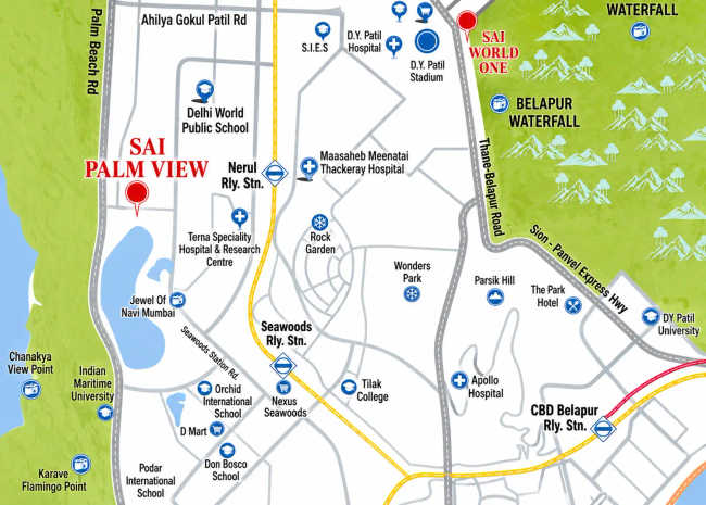 Sai Palm View Nerul - Location Map