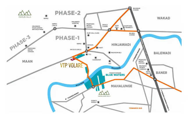 VTP Volare Hinjewadi - Location Map