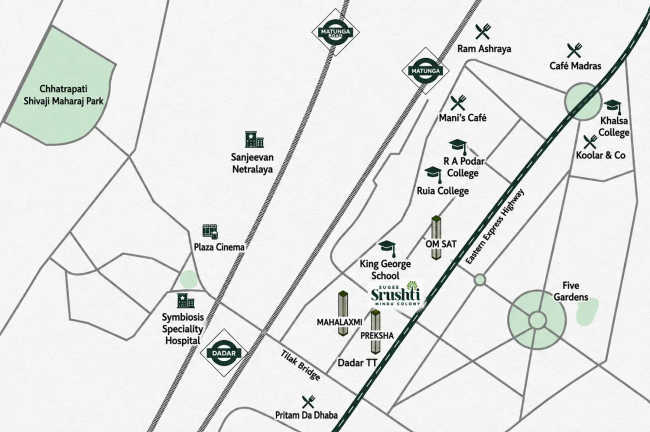 Sugee Srushti Dadar - Location Map