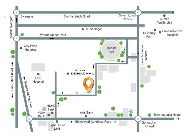 Kumar Siddhachal Gultekadi - Location Map
