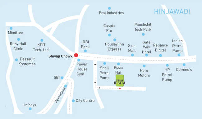 Rohan Ipsita Hinjewadi - Location Map