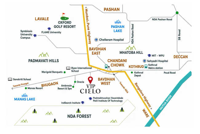 VTP Cielo Bavdhan - Location Map