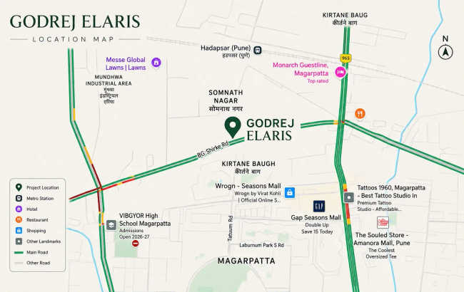 Godrej Elaris Magarpatta - Location Map