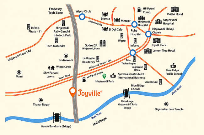 Shapoorji Joyville Hinjawadi Hinjewadi - Location Map