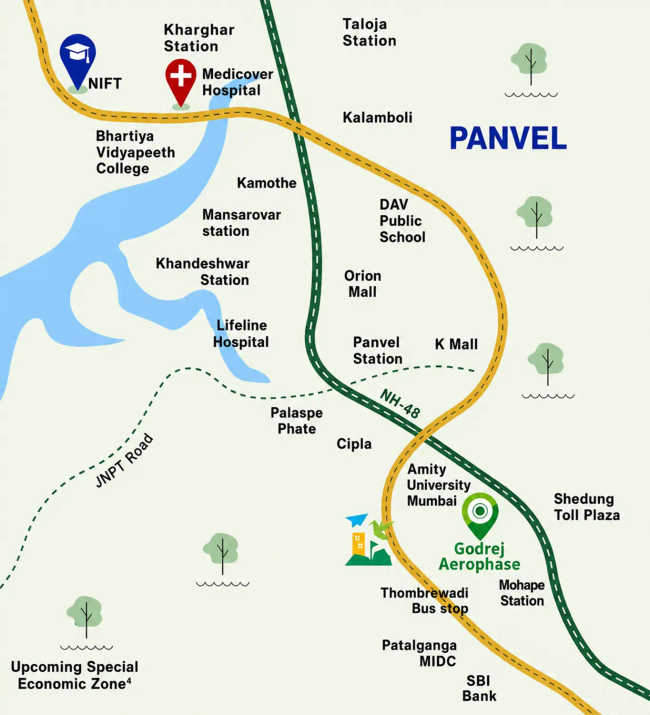 Godrej Aerophase Panvel - Location Map
