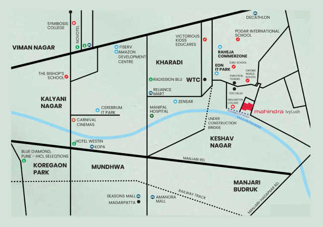 Mahindra IvyLush Kharadi - Location Map