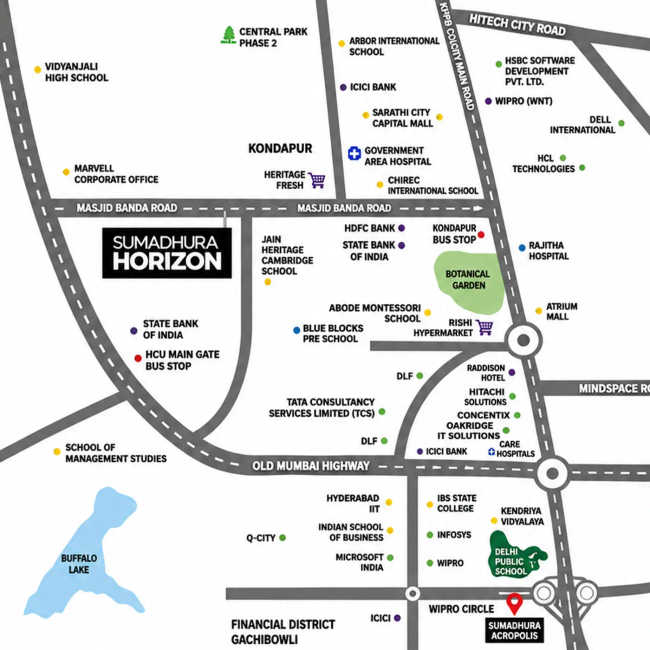 Sumadhura Horizon Kondapur - Location Map
