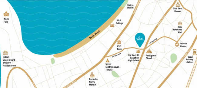 Suraj The Palette Dadar - Location Map