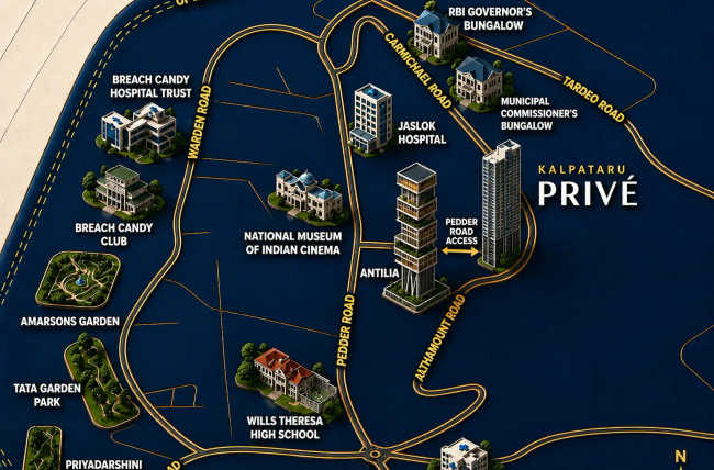 Kalpataru Prive Tardeo - Location Map