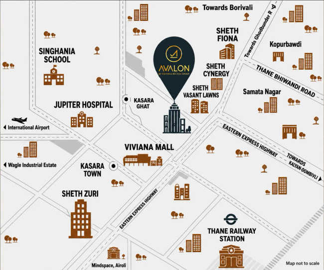 Sheth Avalon Majiwada - Location Map