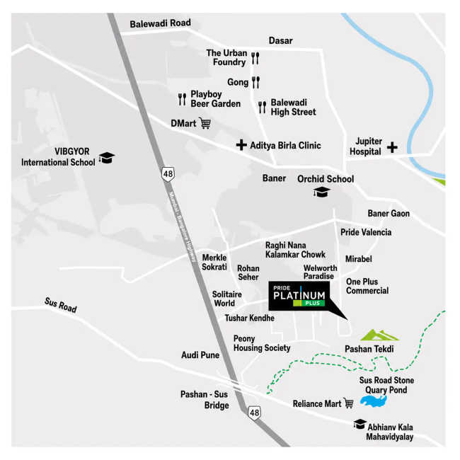 Pride Platinum Plus Baner - Location Map