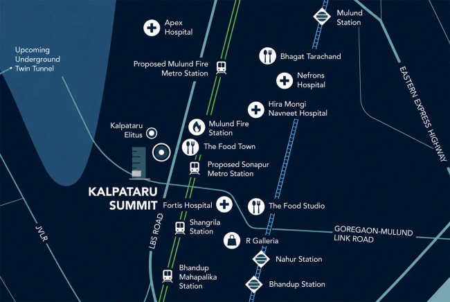 Kalpataru Summit Mulund - Location Map