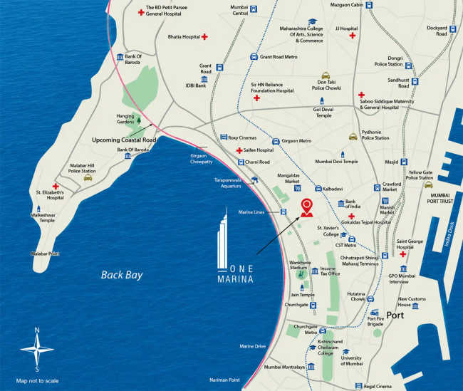Sheth One Marina Marine Drive - Location Map
