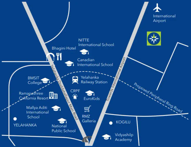 MJR North Park Gummanahalli - Location Map
