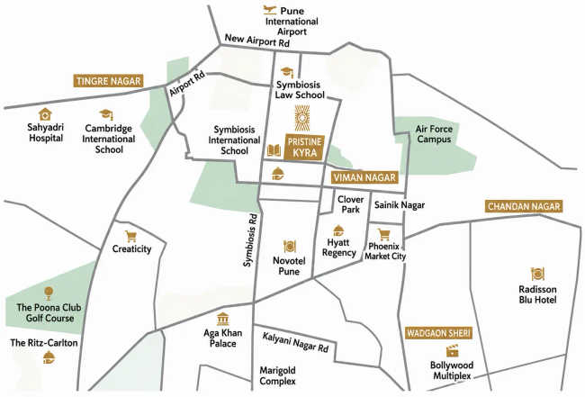 Pristine Kyra Viman Nagar - Location Map