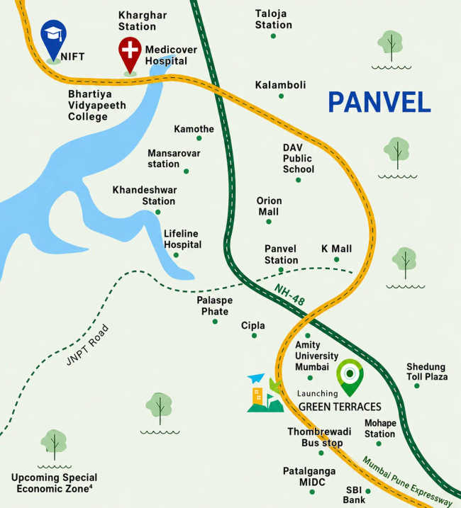 Godrej Green Terraces Panvel - Location Map