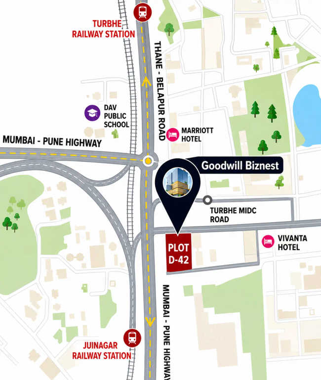Goodwill Biznest Turbhe - Location Map