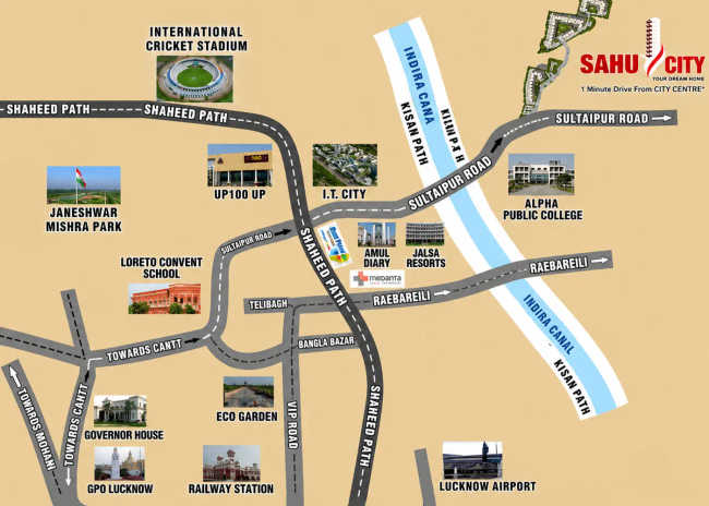 Sahu City Pearl Muazzam Nagar - Location Map